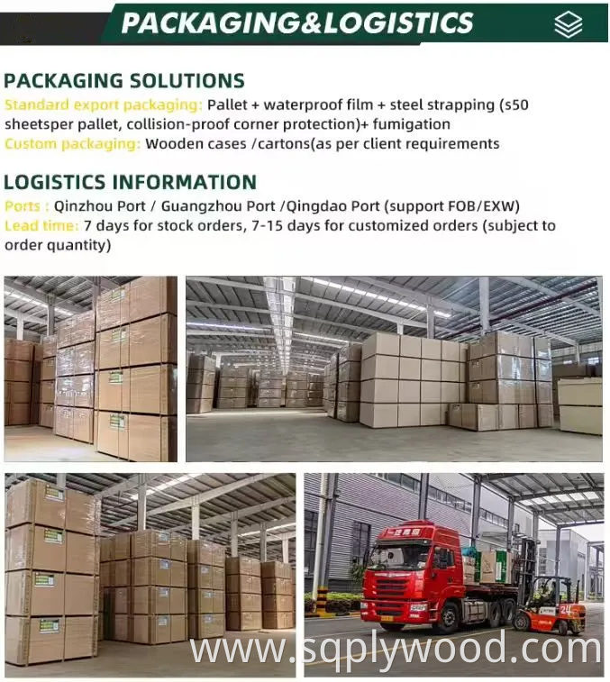 High-Quality, 12mm, Building Material, Wood, Melamine, Phenolic, Waterproof, Laminated Board, Brown, Black, 1220X2442X18mm, Marine Plywood Board